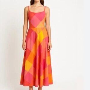 Liz Claiborne Vintage Checkered Maxi Dress